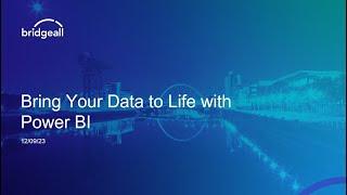 Bring your data to life with Power BI webinar