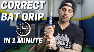 How To Grip A Baseball Bat Correctly | QUICK 1 MINUTE TUTORIAL