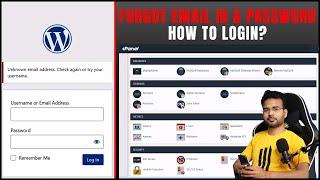 Forgot wordpress username and password | How to Login?