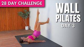 15 Min Wall Pilates to Burn Fat & Tone Up | 28 DAY WALL PILATES CHALLENGE Day 3