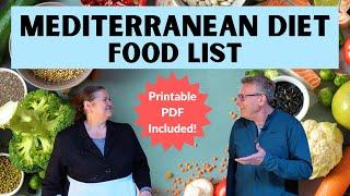 The Mediterranean Diet Food List