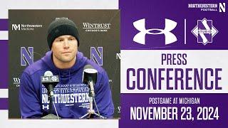 Football - Northwestern at Michigan Postgame Press Conference