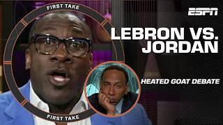 Stephen A., Shannon Sharpe & Swagu get HEATED over LeBron vs. MJ GOAT DEBATE  | First Take