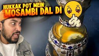 Aaj hukkah me mosambi dal kar try kiya / shisha DIY / new style shisha flevor