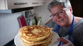 Fluffige Eierkuchen oder Pfannkuchen mit Muddi zubereiten