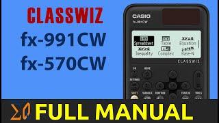 CASIO fx-991CW fx-570CW CLASSWIZ Calculator Full Example Manual