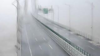 Video captures moment typhoon Mangkhut hits Hong Kong-Zhuhai-Macao Bridge