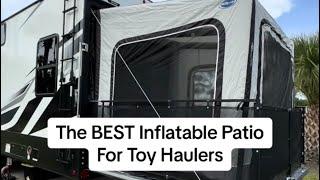 Inflatable Patio For Toy Haulers?!? MORryde PatioEX On Our Dutchmen Voltage Triton 4271