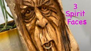 How to Carve Spirit Faces - 3 Spirit Faces in this tutorial