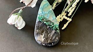 Polymer Clay Two-Way ‘Chippy Choppy’ with ‘Druzy’