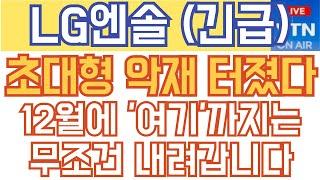 LG에너지솔루션 LG엔솔 주가전망 - 속보) 초대형 악재 터졌다! 12월에 '여기'까지는 무조건 내려갑니다!