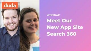 Add On-site Search With Site Search 360 | Duda Webinar