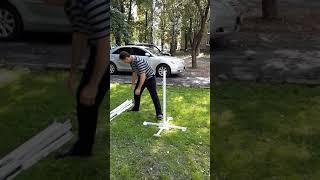 Уличный зонт 2х2 длина в разоброном виде 1, 5м. Сборка