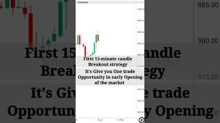 15-minute candle Breakout strategy for intraday #candlestickpattern #stockmarket#priceaction