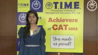 Varshini (T.I.M.E. student selected into IIM Jammu MBA 2023-25 batch)