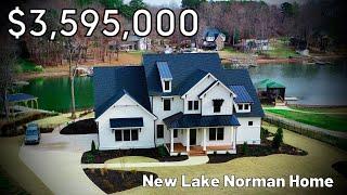 Lake Norman Dream Home Tour | New Construction with 200' on the Lake | 4,600 SF, 4 Beds, 4.5 Baths