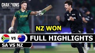 SOUTH AFRICA VS NEW ZEALAND 2ND SEMI FINAL FULL HIGHLIGHTS  ICC Champions Trophy 2025 | SA VS NZ