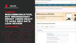 Miscommunication, not wrongdoing? Reddit users react to ACRA NRIC data leak review