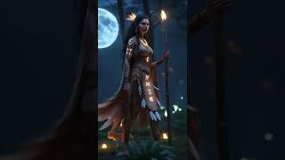 She is a living being from an ancient tribe#ai #aiart#ancientstory#shortvideo #girl