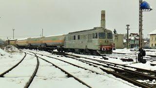 LDE2100 60-1344-0 la Manevră/Shunting in Zăpadă/Snow in Gara Dornești Station - 10 February 2021