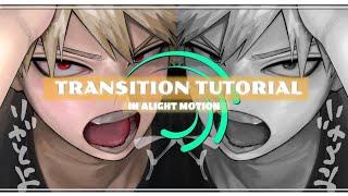 Cool badass warpy style transition for manga edits | tutorial on alight motion