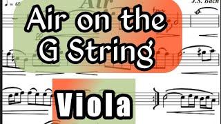 Air On The G String I Viola Sheet Music Backing Track Play Along Partitura J S Bach