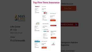 top five term insurance