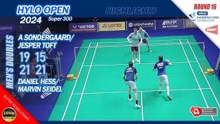 Anders Sondergaard / Jesper Toft vs Daniel Hess / Marvin Seidel | Hylo Open 2024 | R16 MD Highlights