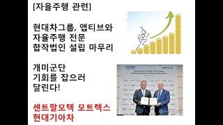 [자율주행 관련]현대차그룹, 앱티브와 자율주행 전문합작법인 설립 마무리 개미군단기회를 잡으러달린다!센트랄모텍 모트렉스현대기아차