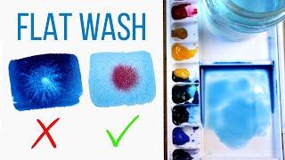 How to Paint a Flat Wash - Watercolour Techniques for Beginners #2