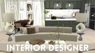 INTERIOR DESIGNER HOME || Sims 4 || CC SPEED BUILD + CC List