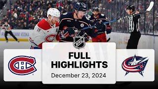 NHL Highlights | Canadiens vs. Blue Jackets | December 23, 2024