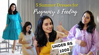  गर्मियों के लिए 5 सुंदर आरामदायक  Pregnancy & Feeding moms Dresses | Amazon Finds