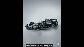 F1 2025 Mercedes F1 LiveryW16 #formula1 #f1 #2025 #mercedesf1 #mercedes #georgerussel #kimiantonelli