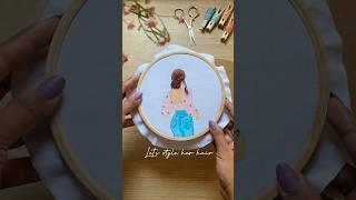 A Must Watch Hair Embroidery.! #embroidery #hairembroidery #hairstyle #shorts #trending