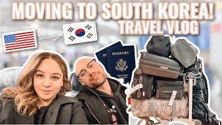 Moving to South Korea Travel Vlog! | Military Overseas PCS to South Korea