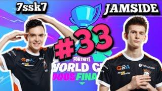 JAMSIDE and 7ssk7 Fortnite World Cup Final Duos Highlight!!!