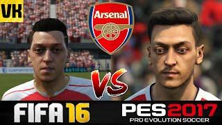 PES 2017 VS FIFA 16 ARSENAL PLAYER FACES COMPARISON