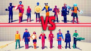 DC COMICS TEAM vs MARVEL TEAM - Totally Accurate Battle Simulator | TABS