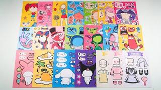 [ Paper Diy ] Decorate with Sticker Books DIY Sanrio, Inside Out, Avatar World, Roblox