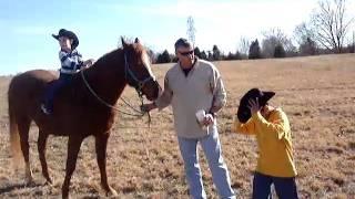 Lilly's Party to visit her at Home #3, Marc on Horse