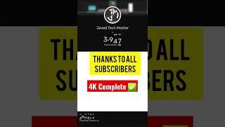 #4k #subscribers completed #thanks