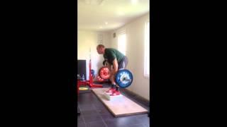 Pause squats 2x 200kg deadlift 5x 220kg Wim Wamsteeker 13-5-2013