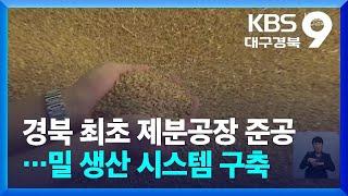 경북 최초 제분공장 준공…밀 생산 시스템 구축 / KBS  2024.10.04.