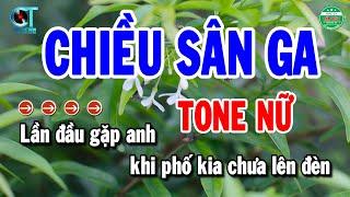 Karaoke Chiều Sân Ga Tone Nữ | Cẩm Tiên Organ