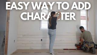 DIY White Washed Shiplap Wall Makeover in TINY HOME!