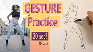 Gesture Drawing Practice | 20 and 40 sec. poses