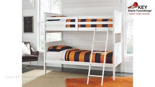 Ashley Lulu Twin Bunk Bed With Mattress And Pillow (APG-B102-BM1) | KEY Home