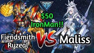Fiendsmith Ryzeal Vs Maliss $50 IronMan Yu-Gi-Oh!