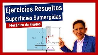  Hacer Ejercicios SUPERFICIES SUMERGIDAS | Mecánica de Fluidos  | Fórmulas Compuertas (‍ rápido)